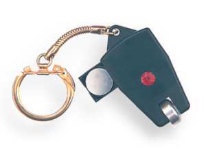 The keyring hearing aid battery tester is ideal for testing all five sizes of hearing aid batteries